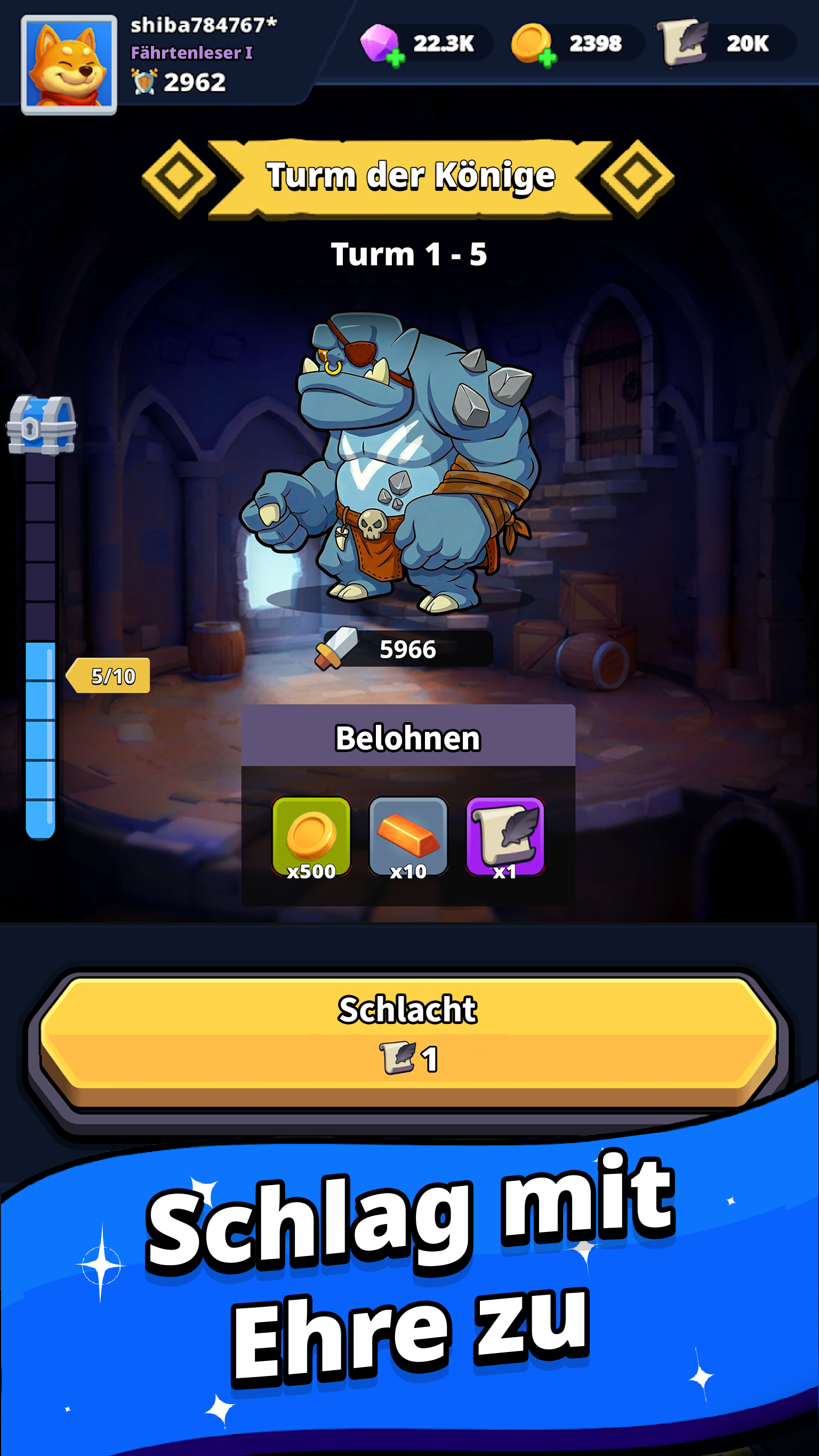 Shiba Story Go - Charakter und Ausrüstung