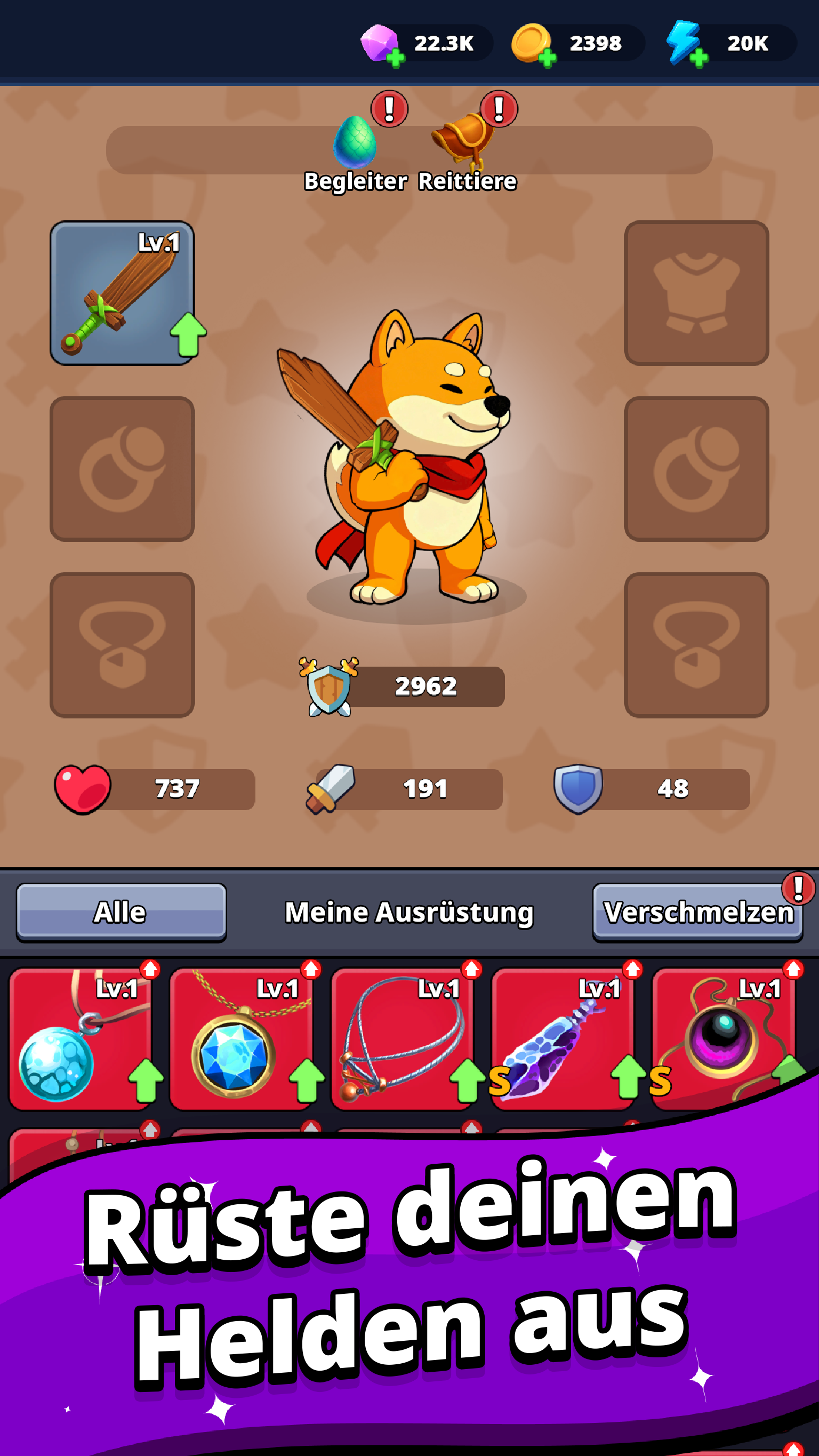 Shiba Story Go - Kampfsystem