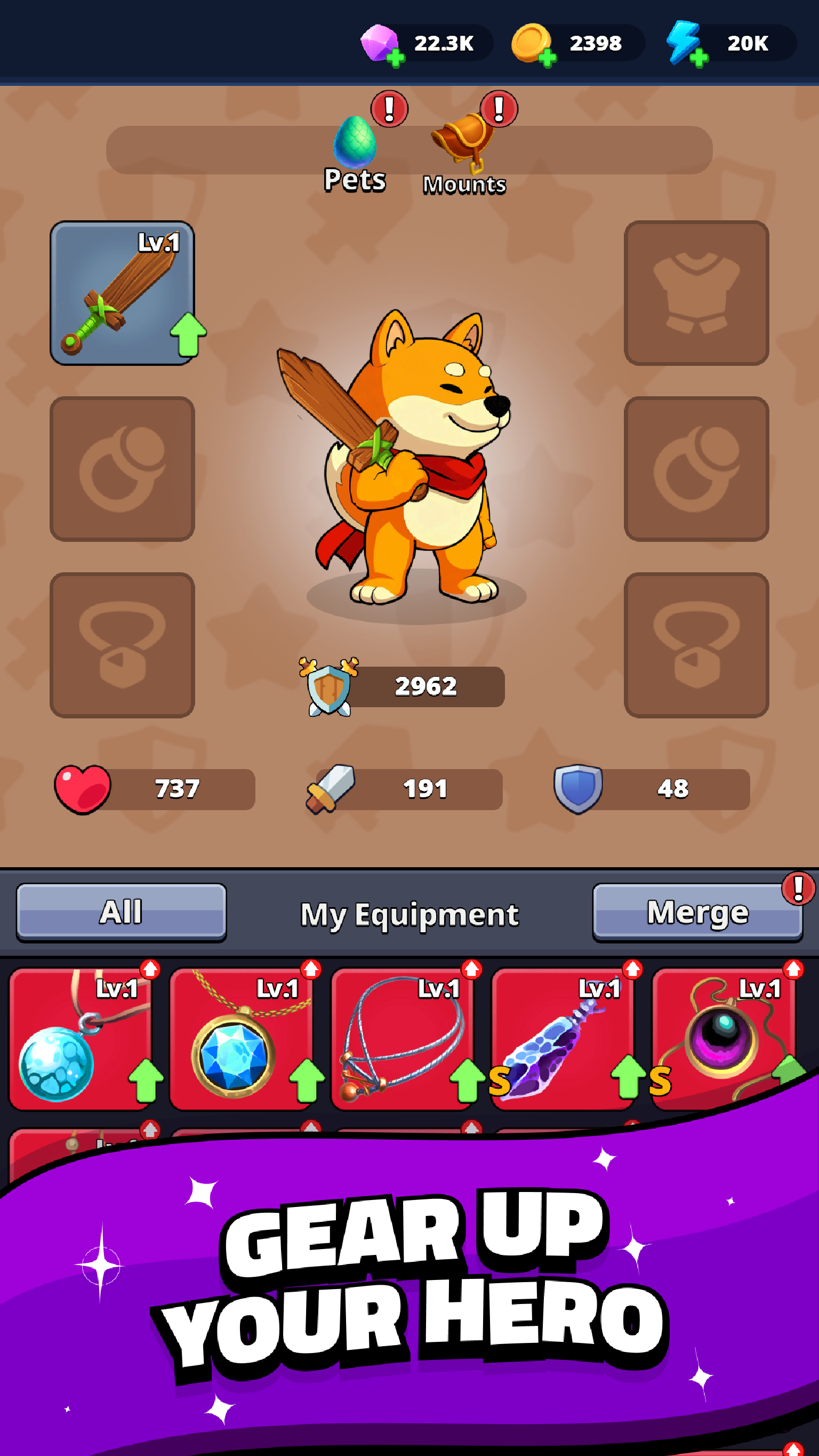 Shiba Story Go - બેટલ સિસ્ટમ