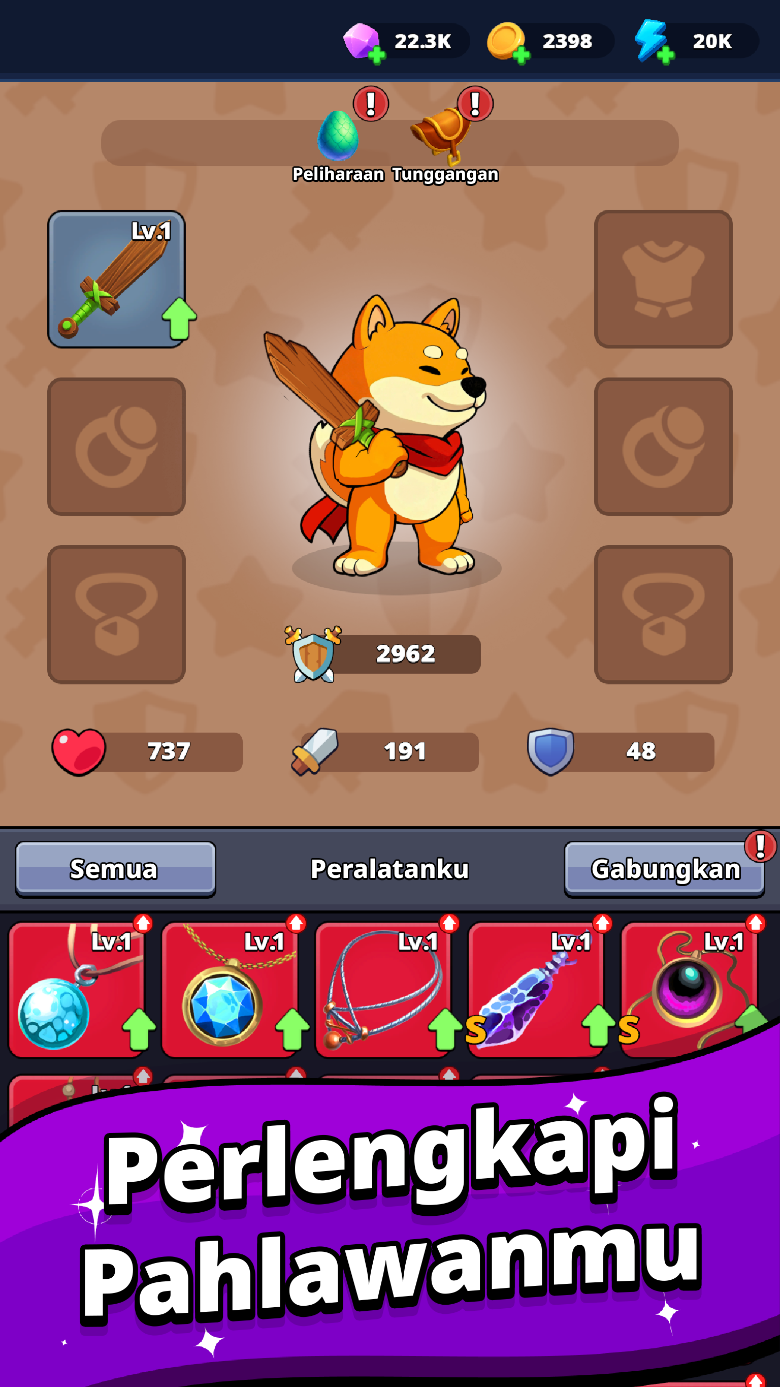 Shiba Story Go - Sistem pertempuran