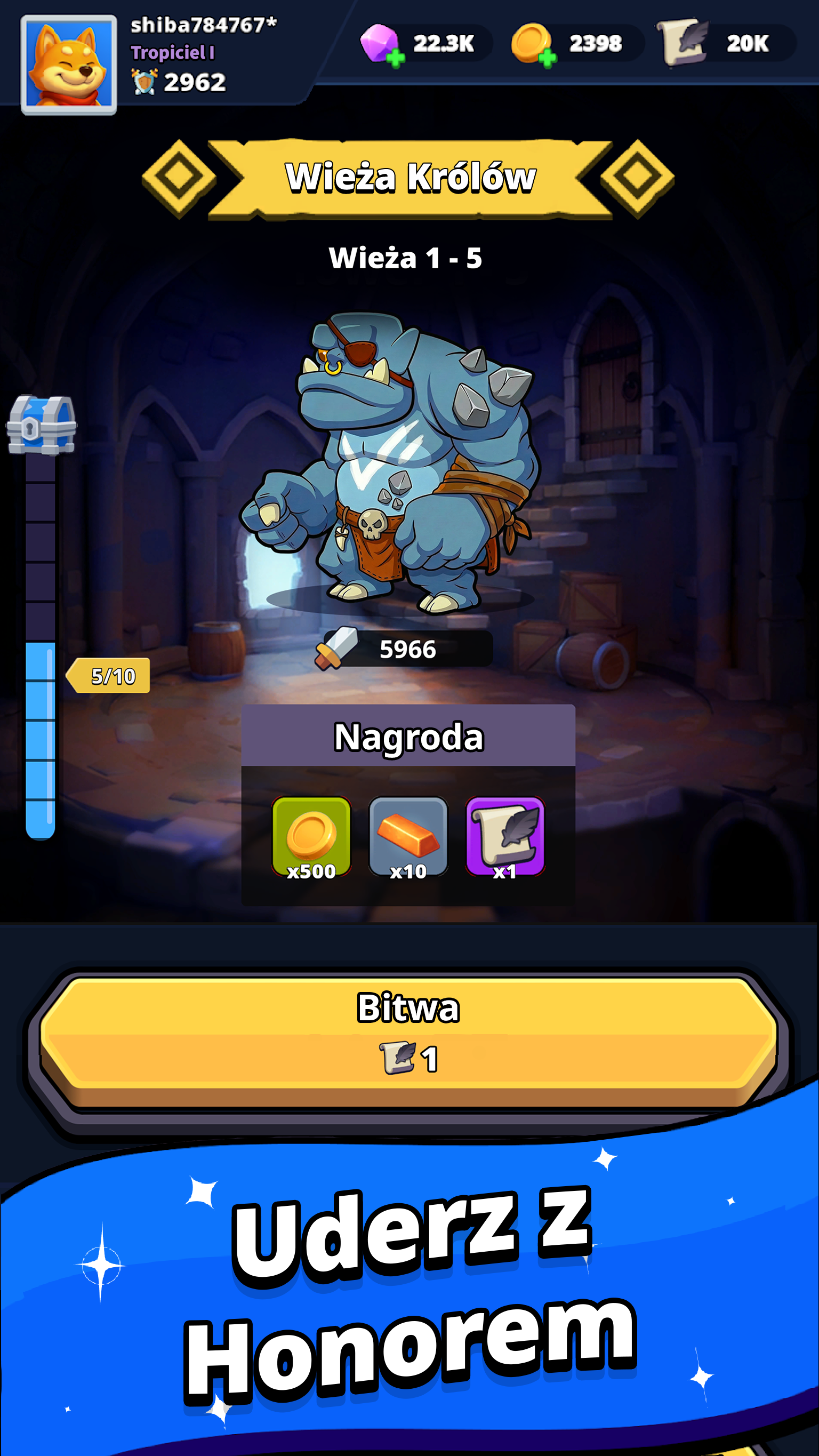 Shiba Story Go - Postać i ekwipunek