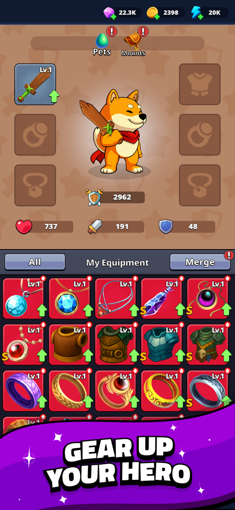 Shiba Story Go - بیٹل سسٹم